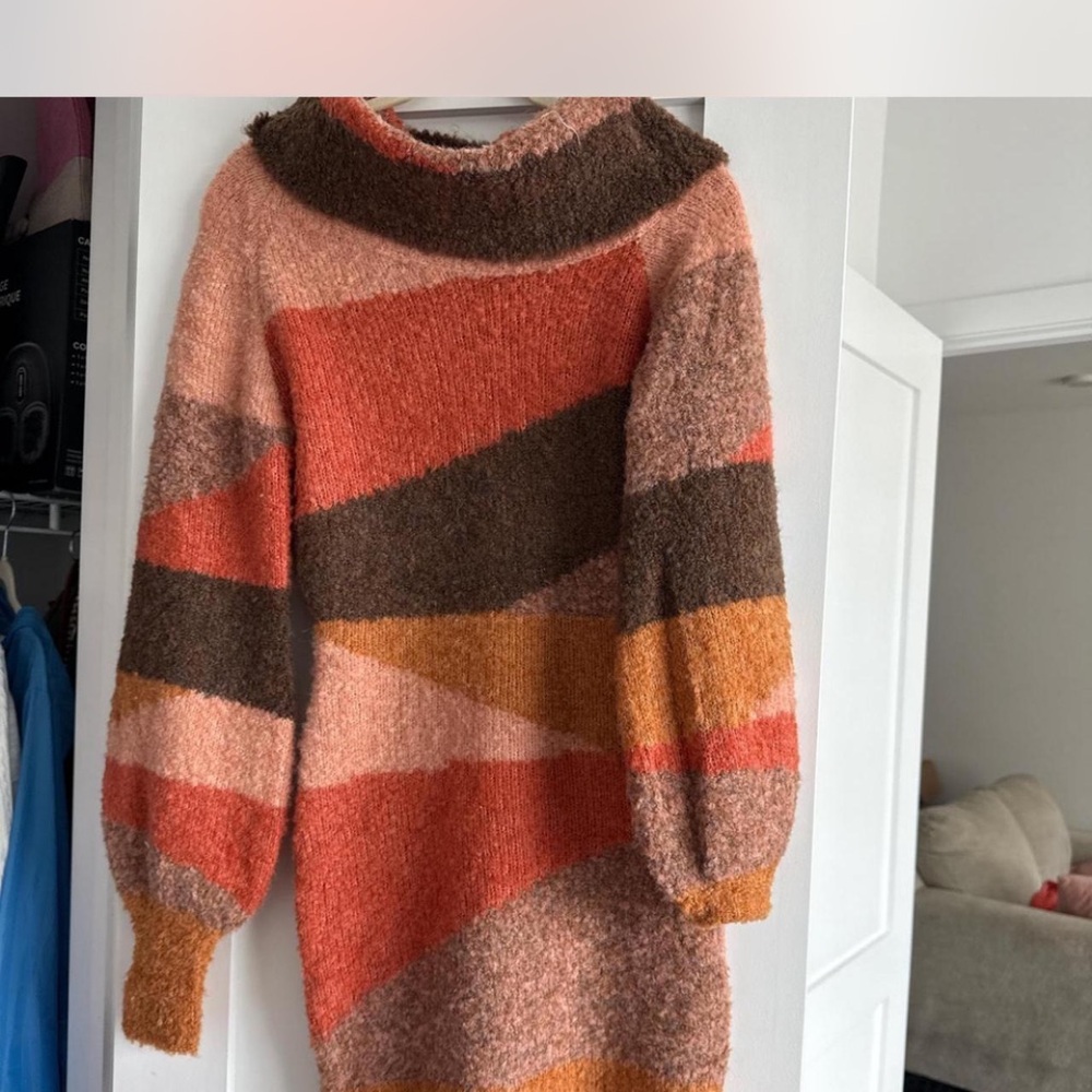 Fashion Nova Multicolor Knit Mini Dress